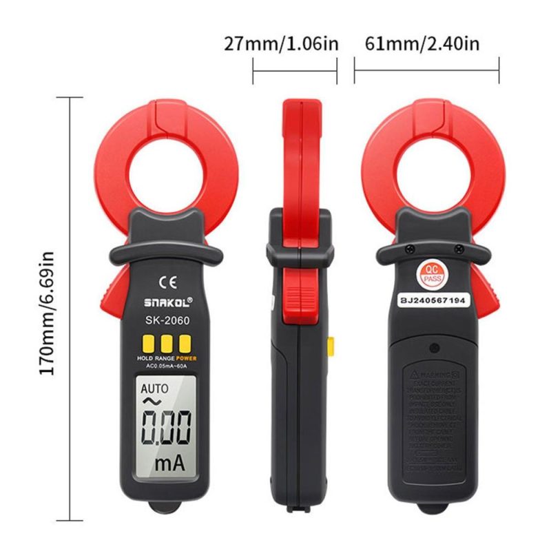 3 1/2 Digit Auto Ranging Digital Current Clamp Meter High Precise AC Measurement Tool 30mm Jaw with Data Hold Automatic Power Off Functions for Electrical & Technical Applications  |   Voltage & Current Testers Measurement & Analysis Instruments Black