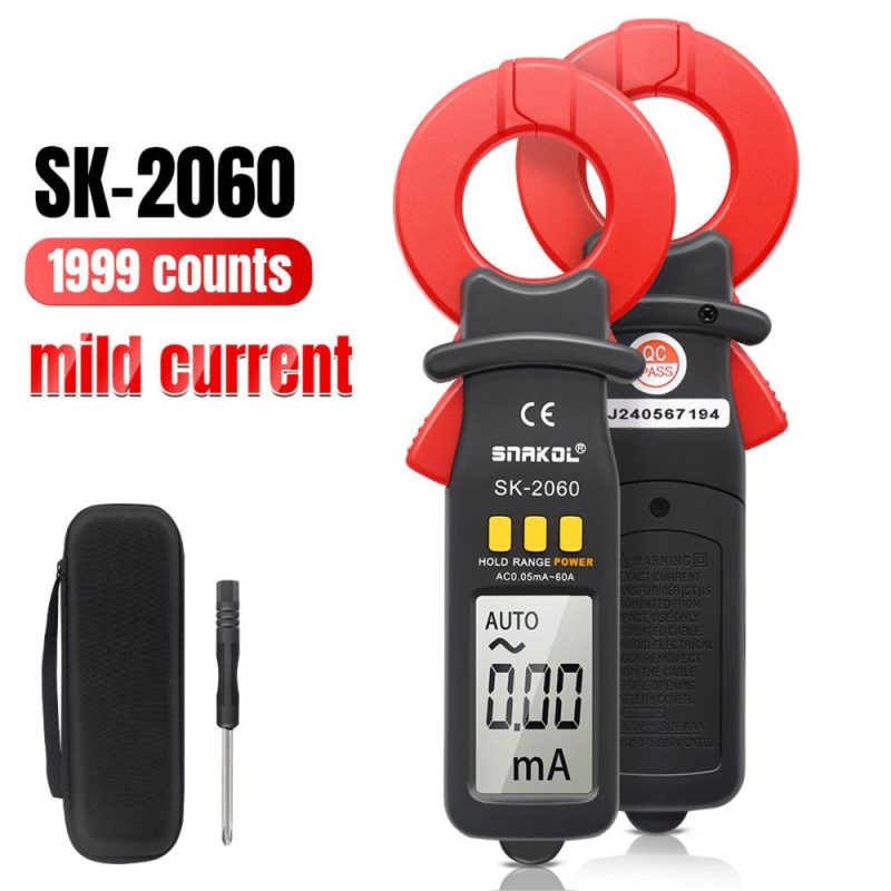 3 1/2 Digit Auto Ranging Digital Current Clamp Meter High Precise AC Measurement Tool 30mm Jaw with Data Hold Automatic Power Off Functions for Electrical & Technical Applications  |   Voltage & Current Testers Measurement & Analysis Instruments Black