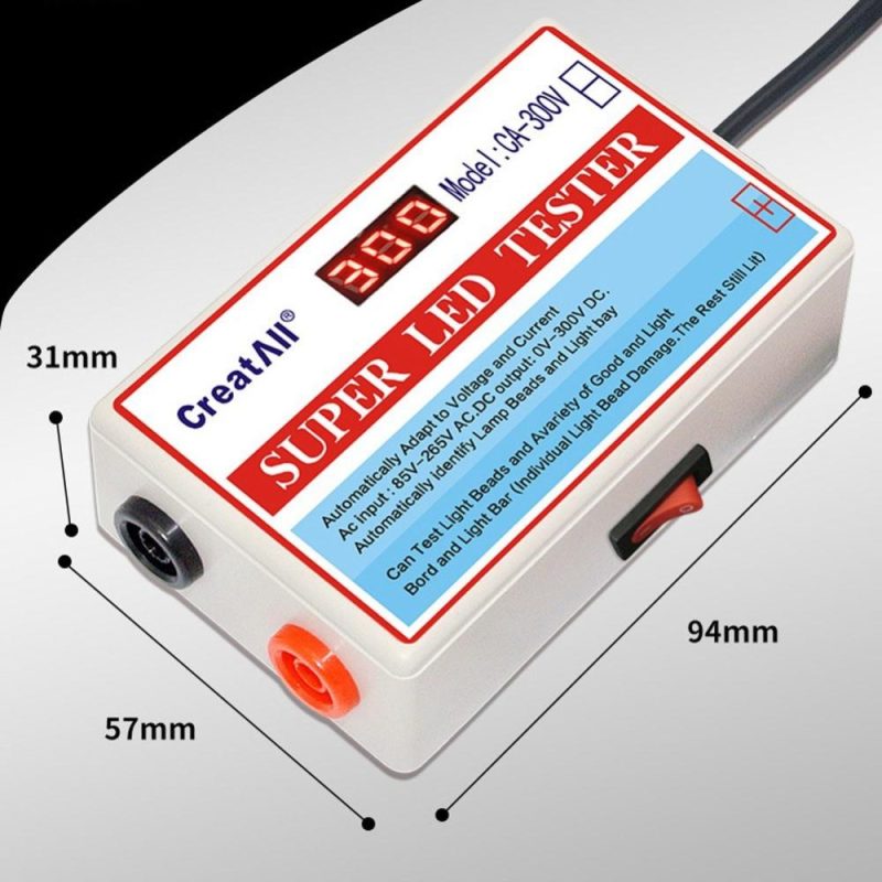 CA-300V Portable LED Lamp Beads Light Bar TV Backlight Tester LED Strips Beads Lamp Board Test Tool Capacitance Diode Voltage Testing with Switch  |   Electrical Measuring Tools Electrical Measuring Tools Electrical Measuring Tools