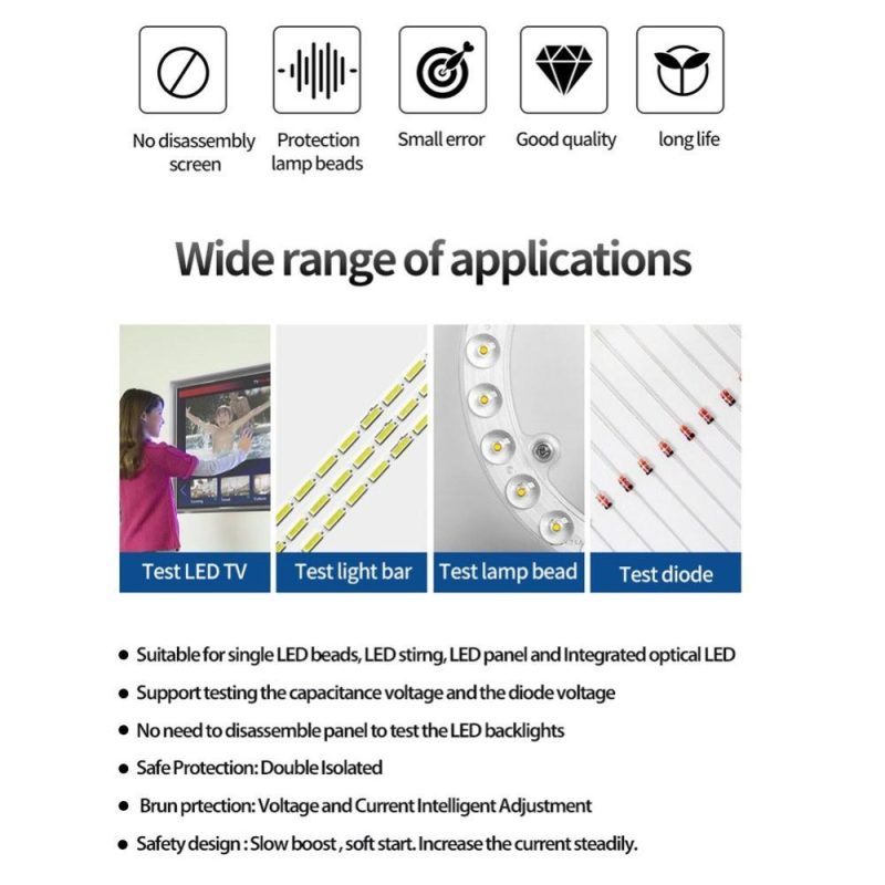 CA-300V Portable LED Lamp Beads Light Bar TV Backlight Tester LED Strips Beads Lamp Board Test Tool Capacitance Diode Voltage Testing with Switch  |   Electrical Measuring Tools Electrical Measuring Tools Electrical Measuring Tools