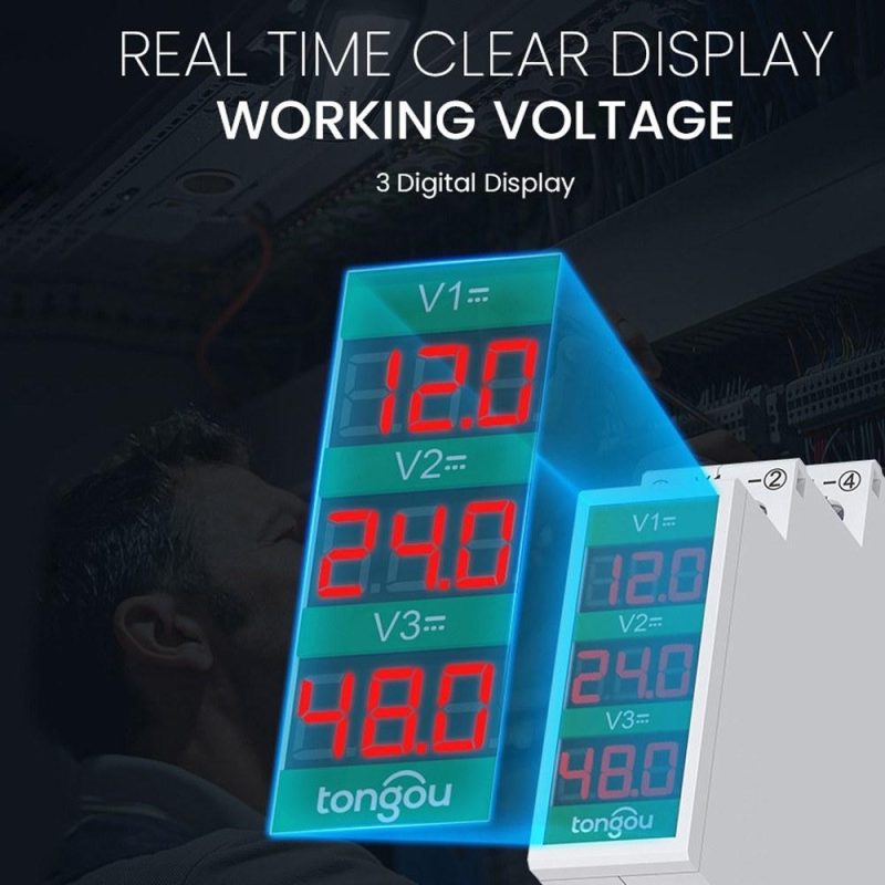 Compact DirectCurrent Voltage Meter DC11V-310V Intelligent LED Digital Display Voltmeter Rail Mount Voltage Detector  |   Voltage & Current Testers Measurement & Analysis Instruments Voltage & Current Testers