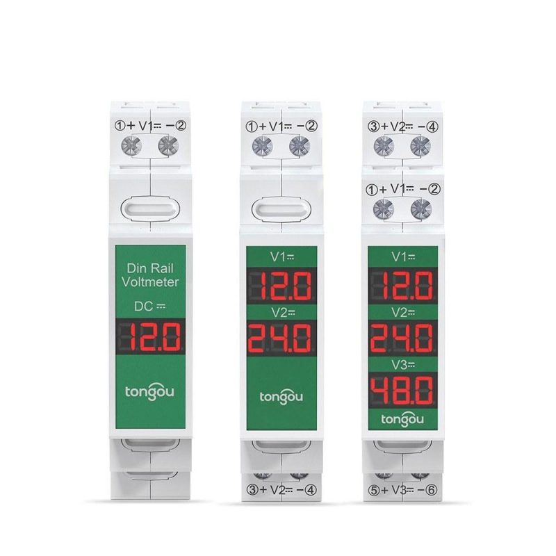 Compact DirectCurrent Voltage Meter DC11V-310V Intelligent LED Digital Display Voltmeter Rail Mount Voltage Detector  |   Voltage & Current Testers Measurement & Analysis Instruments Voltage & Current Testers