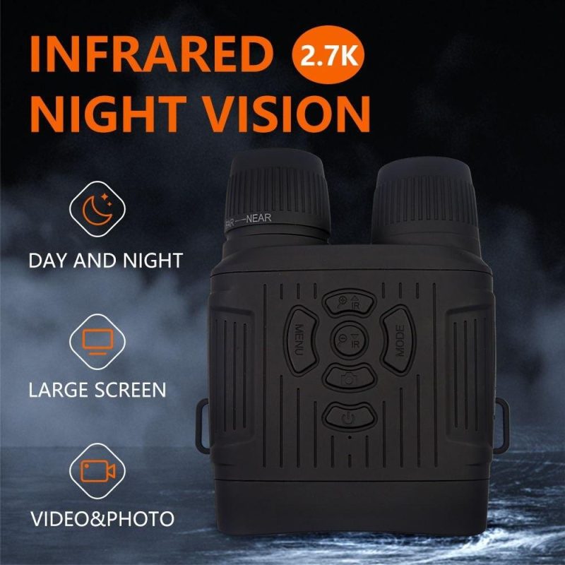 Digital Infrared NightVisions 300M Full-Dark Viewing with 3.0Inch TFT Screen 10X Digital Zoom Support 36MP Resolution Photo Taking 2.7K Video Recording and Playback  |   Microscopes & Endoscope Measurement & Analysis Instruments Black