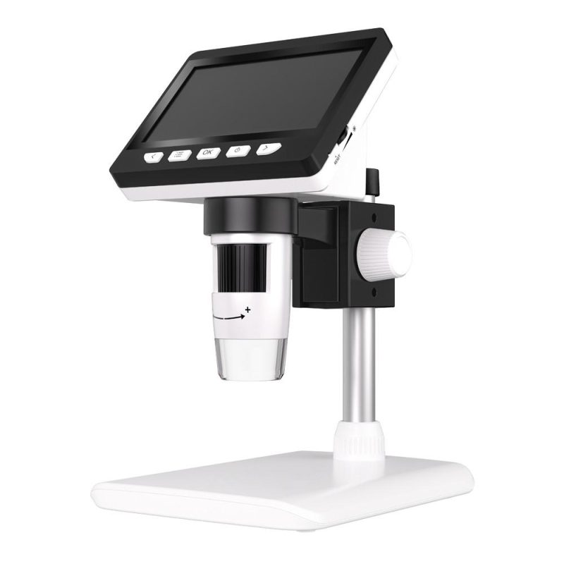 Digital Microscope 2MP Pixel 50-1000X Magnification Portable Microscope for Identification Observation Compatible with Wins XP Vista7/8/10/11 MACOS X 11.0 or Higher Computers Operating System  |   Microscopes & Endoscope Measurement & Analysis Instruments Black + White