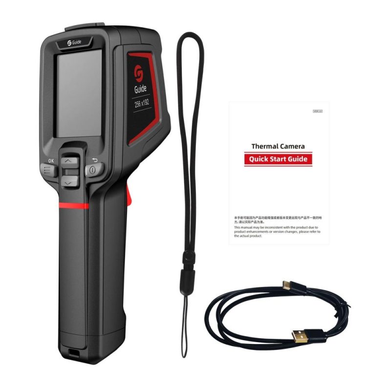 GUIDE PC210 Tool-like Thermal Camera 2000mAh Rechargeable Thermal Imager LCD Digital Industrial Infrared Camera Thermographic Camera Handheld Thermal Imaging Tool 256 × 192 IR Resolution -20°C~550°C Pyrometer Temperature Meter MAX/MIN Temp. Tracking  |   Infrared Thermometer Infrared Thermometer Black