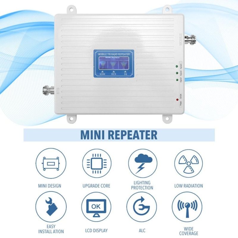 110-220V Tri Band Amplifier 900 1800 2100 GSM DCS WCDMA 4/3/2G LTE Universal Signal Booster Intelligent Repeater Kit  |   Other Instruments Measurement & Analysis Instruments Other Instruments