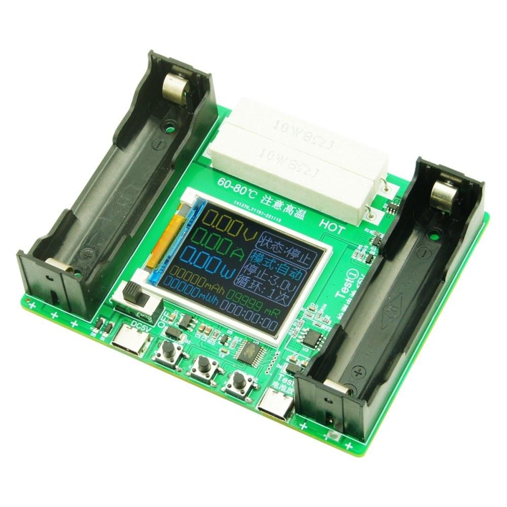 18650 Lithium Battery Capacity Tester 1.77inch Display Internal Resistance Measurement Module Type-C Interface with Battery Capacity Division and Running Cycle Function  |   Battery Testers Battery Testers Battery Testers