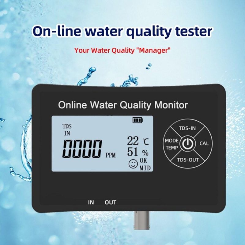 5 in 1 PH Meter for Water One Click Calibration Digital Water Quality Tester EC/TDS/PH/Temperature/Humidity Meter with 1pcs PH and 2pcs TDS Sensor Storage Box for Drinking Water Pool Aquarium  |   Water quality analysis equipment Measurement & Analysis Instruments Water quality analysis equipment