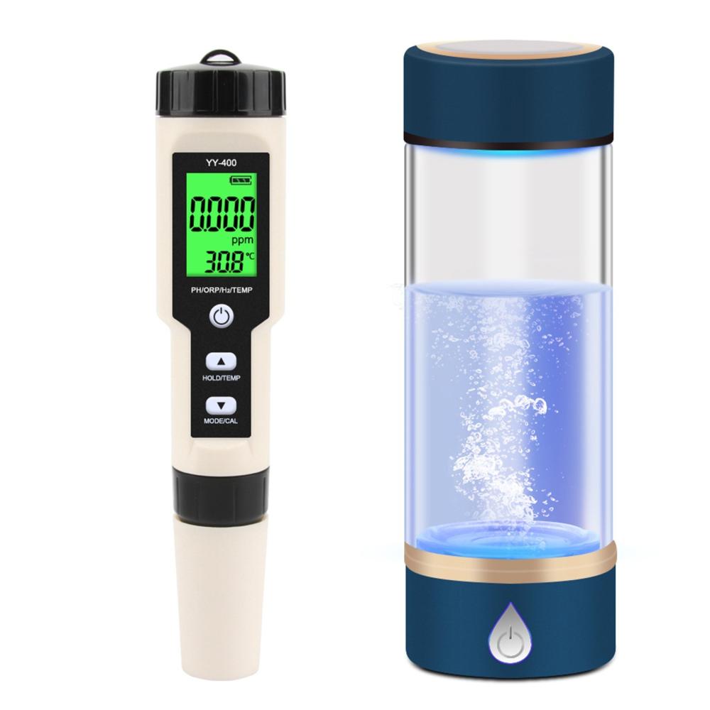 Digital PH ORP H2 TEM Water Quality Test Pen Analyze Monitor Meter ATC 0-2400ppb Hydrogen-rich Detector Generation Hydrogen Water Generator Bottle  |   Water quality analysis equipment Measurement & Analysis Instruments Multi Color