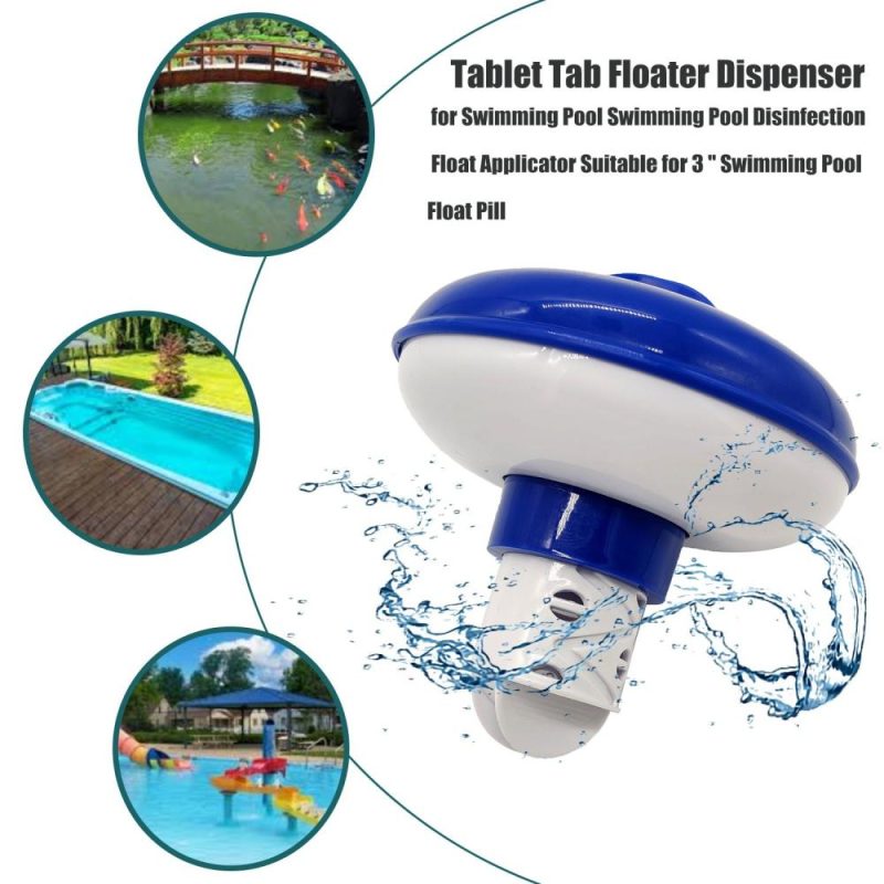 Floating Tablet Spa Chemical Dispenser Floating Pool Chlorine Dispenser Chemical Holder ,Bottom retractable  |   Other Nature Element Measurements Measurement & Analysis Instruments Black