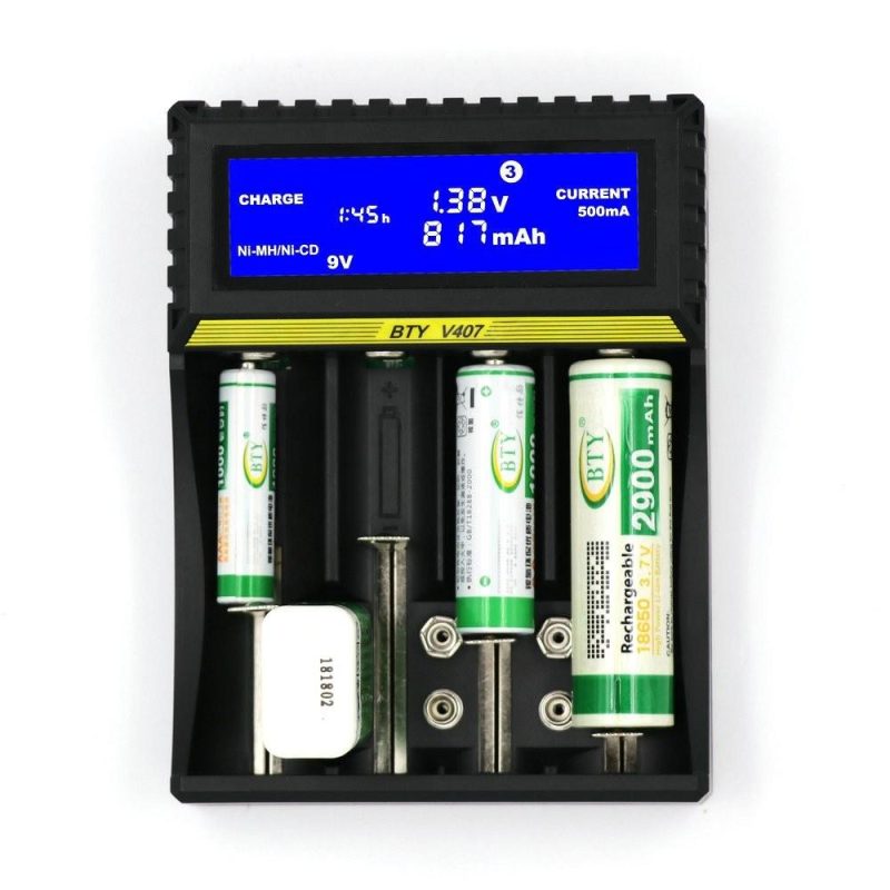 Multifunctional Battery Charger 18650 Lithium-ion Battery Nickel Metal Hydride Nickel Cadmium AA AAA 9V Battery Charger Smart Charger with LCD Display  |   Battery Testers Battery Testers Battery Testers