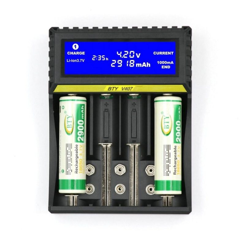 Multifunctional Battery Charger 18650 Lithium-ion Battery Nickel Metal Hydride Nickel Cadmium AA AAA 9V Battery Charger Smart Charger with LCD Display  |   Battery Testers Battery Testers Battery Testers