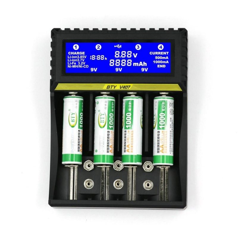 Multifunctional Battery Charger 18650 Lithium-ion Battery Nickel Metal Hydride Nickel Cadmium AA AAA 9V Battery Charger Smart Charger with LCD Display  |   Battery Testers Battery Testers Battery Testers