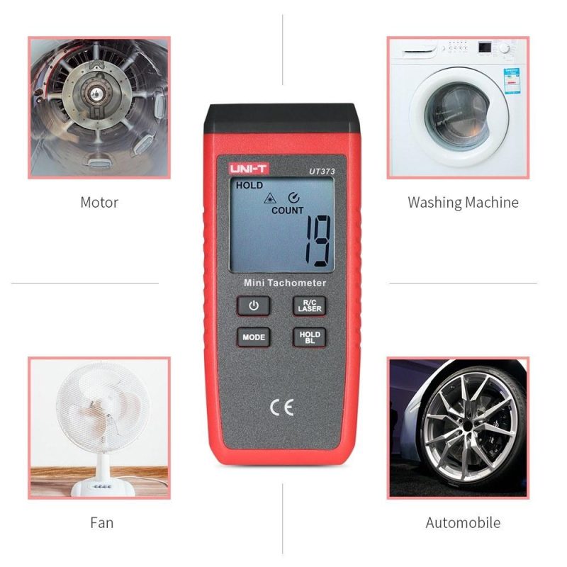 UNI-T UT373 Handheld LCD Digital Tachometer Speedometer Tach Meter Measuring Rang 0 ~ 99999 COUNT  |   Other Instruments Measurement & Analysis Instruments Other Instruments