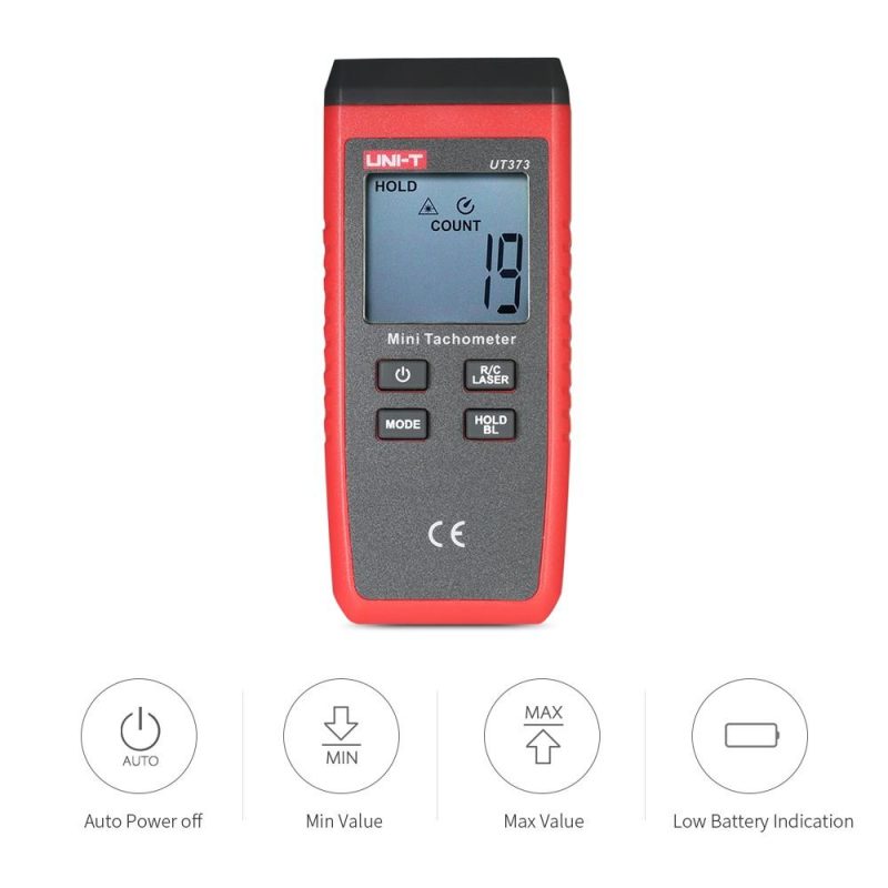 UNI-T UT373 Handheld LCD Digital Tachometer Speedometer Tach Meter Measuring Rang 0 ~ 99999 COUNT  |   Other Instruments Measurement & Analysis Instruments Other Instruments